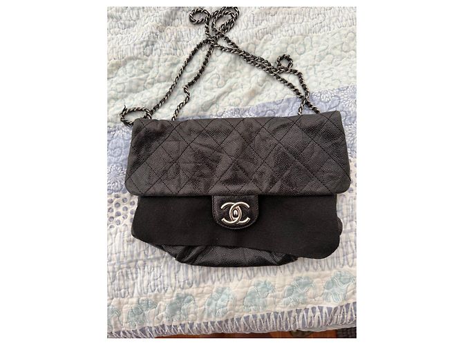Borsa Chanel in pelle nera Nero - vista 2