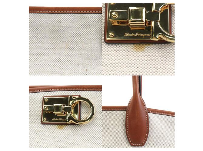 Borsa Gancini di Salvatore Ferragamo Marrone Crudo - vista 4