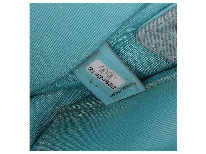 Chanel Blu Mini CC Borsa Messenger in Denim Trapuntato - vista 6