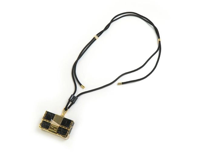 Fendi Tech Ledger Nano X Baguette Geldbörse Schwarz Golden - Ansicht 3