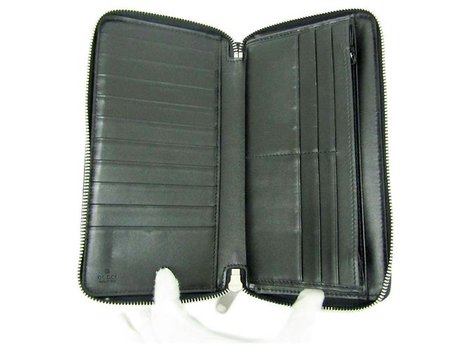 Organisateur zippé Gucci GG embossé 625563 Noir - vue 4