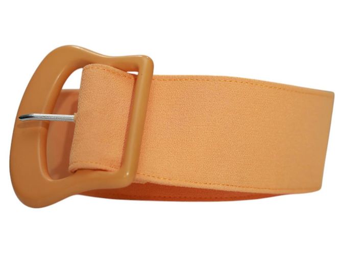 Vestido envelope com cinto de viscose laranja Thierry Mugler - vista 10