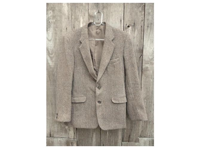 Autre Marque Giacca Harris Tweed Beige - vista 2