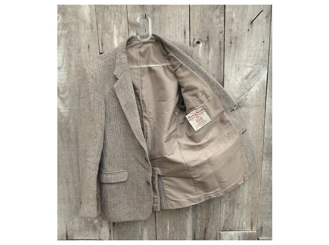 Autre Marque Giacca Harris Tweed Beige - vista 6