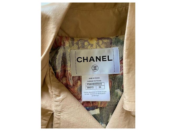 Chanel Giacca in pelle beige 34 FR 12K$ Parigi / Dubai - vista 8