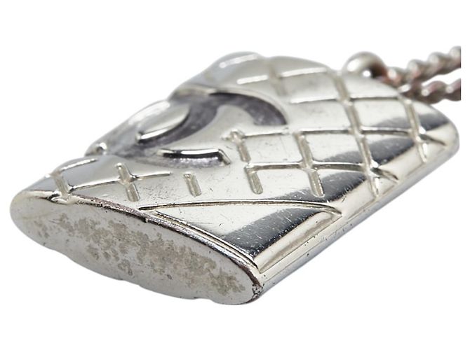 Collana pendente Chanel Matelassé Coco Mark Cambon Argento - vista 6