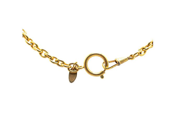 Chanel Coco Mark Gold Plated Necklace Golden - view 2
