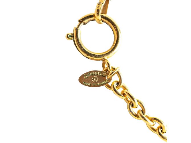 Chanel Coco Mark Gold Plated Necklace Golden - view 3