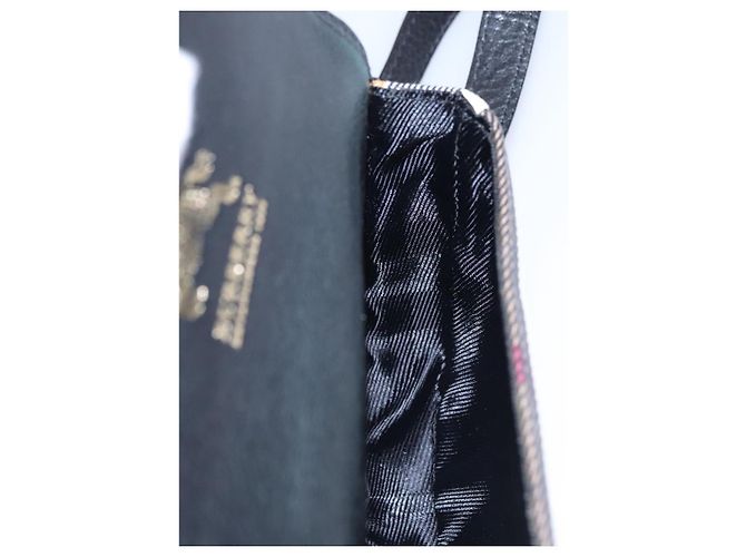 Burberry Nova Check Schultertasche aus Canvas Leder Beige Schwarz Gold Auth BA620 Golden - Ansicht 17