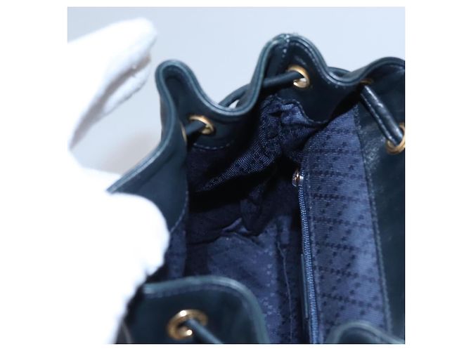 Zaino in pelle Gucci Bamboo Nero Oro 003 3444 0030 Auth nb256 - vista 26