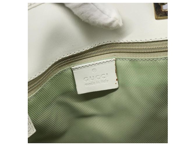 GUCCI GG Canvas Tote Bag Hellblau Gold 002 1098 Auth EC700 Golden - Ansicht 17