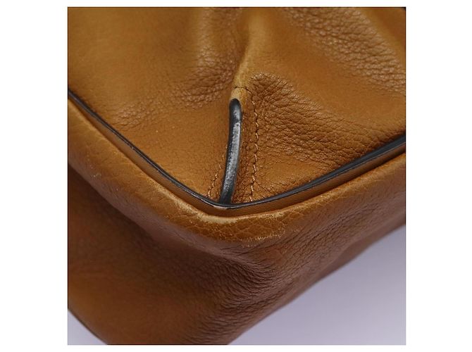 Chloé Borsa a Spalla Chloe Lexa in Pelle Marrone Oro Auth EC560 - vista 14