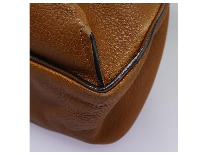 Chloé Borsa a Spalla Chloe Lexa in Pelle Marrone Oro Auth EC560 - vista 16
