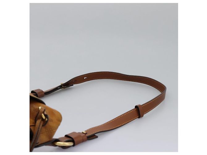 Chloé Borsa a Spalla Chloe Lexa in Pelle Marrone Oro Auth EC560 - vista 8