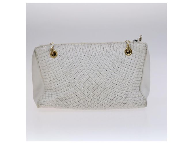 Borsa Boston a spalla in pelle BALLY INTRECCIATO 3 pezzi nero bianco Auth bs23216 - vista 11