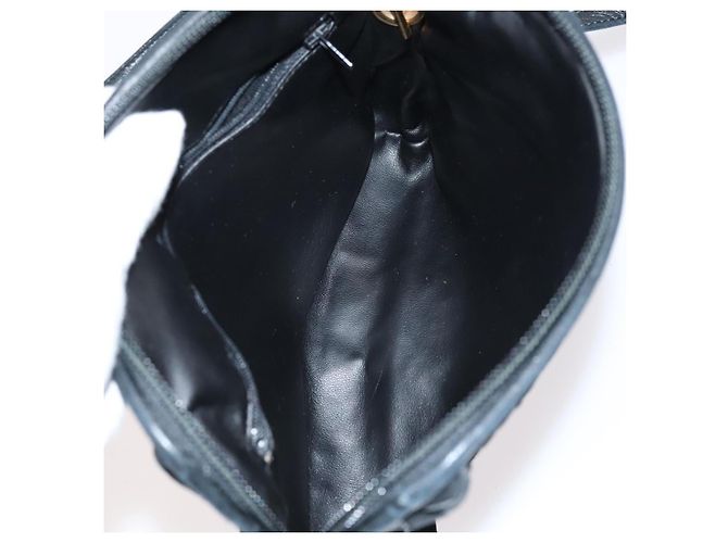Borsa Boston a spalla in pelle BALLY INTRECCIATO 3 pezzi nero bianco Auth bs23216 - vista 26