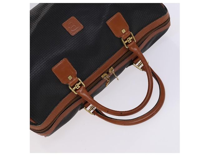 Borsa Boston a spalla in pelle BALLY INTRECCIATO 3 pezzi nero bianco Auth bs23216 - vista 5