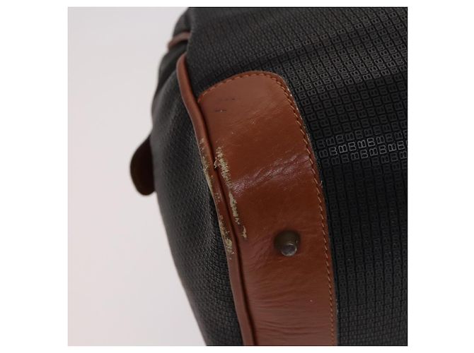 Borsa Boston a spalla in pelle BALLY INTRECCIATO 3 pezzi nero bianco Auth bs23216 - vista 8