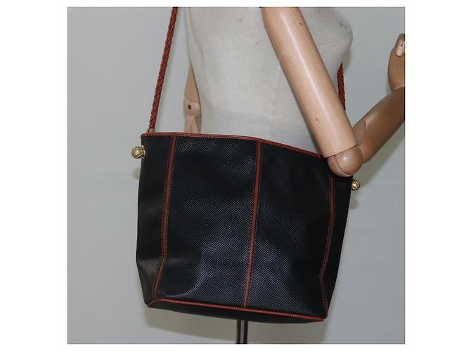 Autre Marque BOTTEGA VENETA Borsa a Spalla in Pelle PVC Nera Marrone Oro Auth bs23702 Nero D'oro - vista 19
