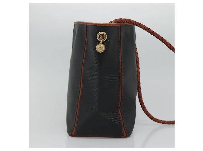 Autre Marque BOTTEGA VENETA Borsa a Spalla in Pelle PVC Nera Marrone Oro Auth bs23702 Nero D'oro - vista 3
