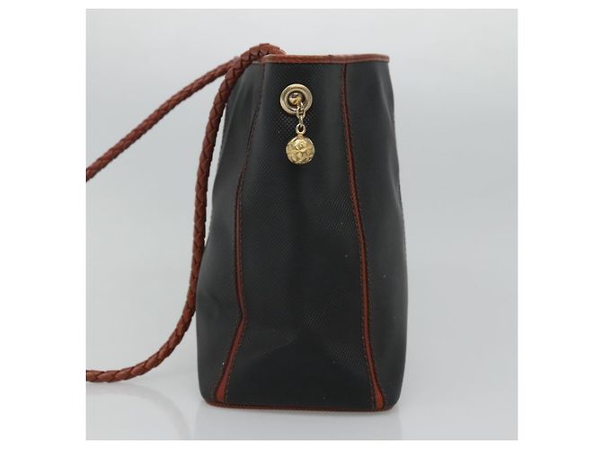 Autre Marque BOTTEGA VENETA Borsa a Spalla in Pelle PVC Nera Marrone Oro Auth bs23702 Nero D'oro - vista 4