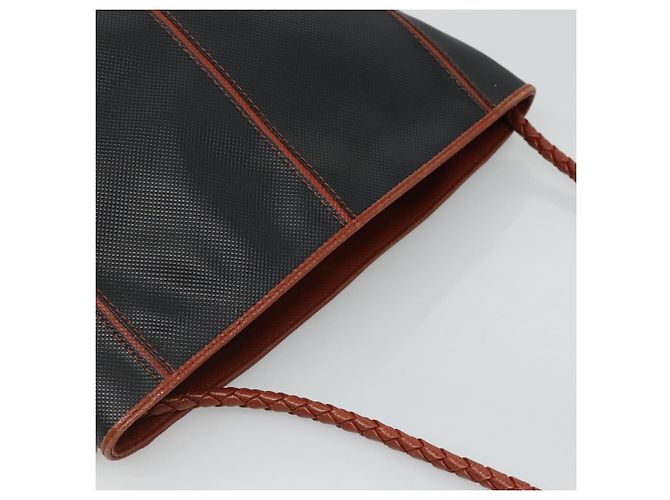 Autre Marque BOTTEGA VENETA Borsa a Spalla in Pelle PVC Nera Marrone Oro Auth bs23702 Nero D'oro - vista 6