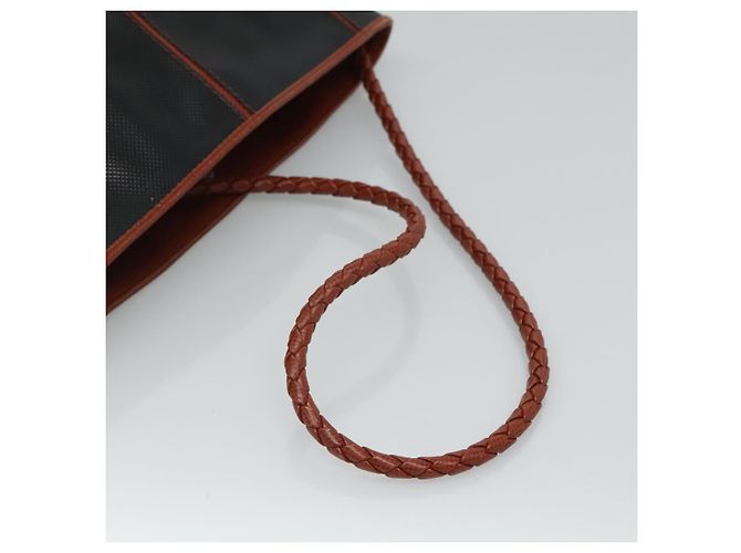 Autre Marque BOTTEGA VENETA Borsa a Spalla in Pelle PVC Nera Marrone Oro Auth bs23702 Nero D'oro - vista 7