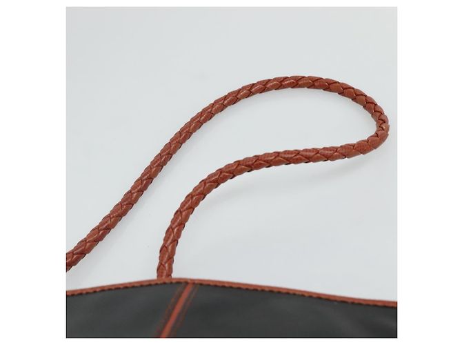 Autre Marque BOTTEGA VENETA Borsa a Spalla in Pelle PVC Nera Marrone Oro Auth bs23702 Nero D'oro - vista 8