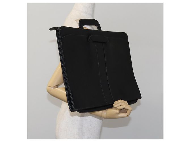 Autre Marque Borsa a mano in pelle nera Burberrys Auth bs23427 Nero - vista 22
