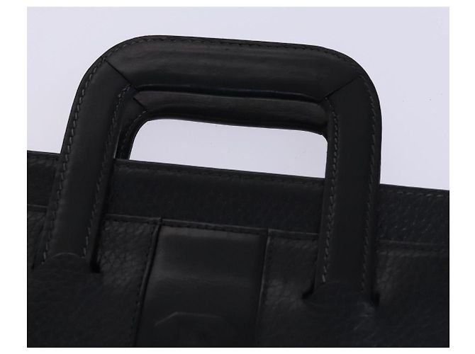 Autre Marque Borsa a mano in pelle nera Burberrys Auth bs23427 Nero - vista 8