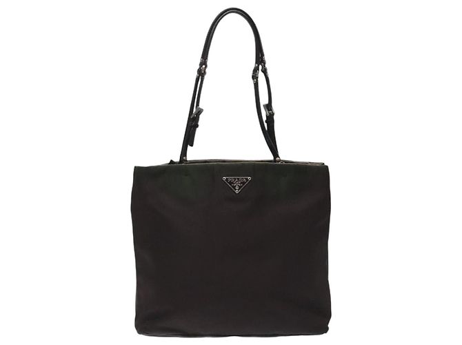 PRADA Borsa a mano in nylon khaki Auth ki5477 Cachi - vista 13
