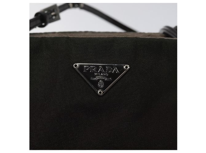 PRADA Borsa a mano in nylon khaki Auth ki5477 Cachi - vista 17