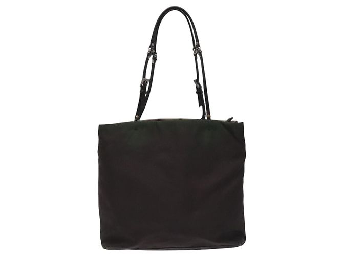 PRADA Borsa a mano in nylon khaki Auth ki5477 Cachi - vista 2