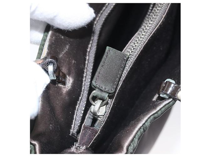 PRADA Borsa a mano in nylon khaki Auth ki5477 Cachi - vista 21