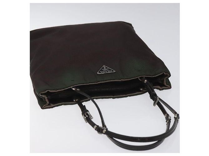PRADA Borsa a mano in nylon khaki Auth ki5477 Cachi - vista 6