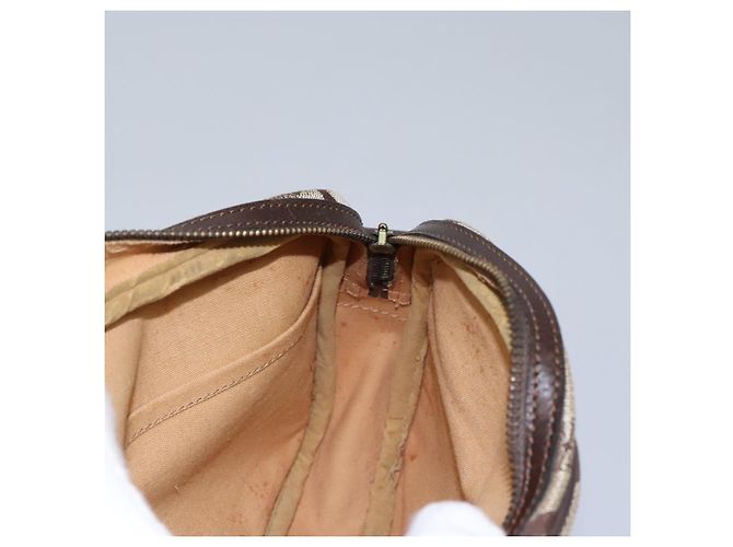 Céline Borsa a spalla CELINE C Sulky in tela e pelle beige marrone Auth EC715 - vista 19