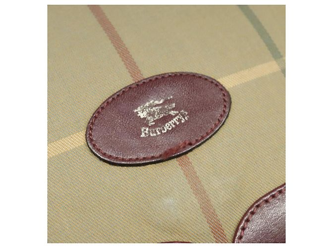 Autre Marque Borsa a Spalla Burberrys Nova Check in Tela Beige Oro Auth th5781 D'oro - vista 10