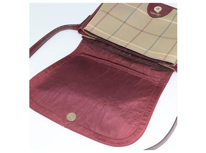 Autre Marque Borsa a Spalla Burberrys Nova Check in Tela Beige Oro Auth th5781 D'oro - vista 11