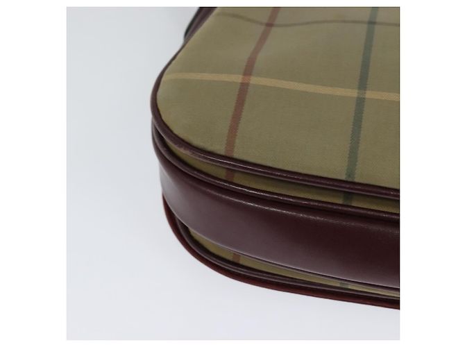 Autre Marque Borsa a Spalla Burberrys Nova Check in Tela Beige Oro Auth th5781 D'oro - vista 15
