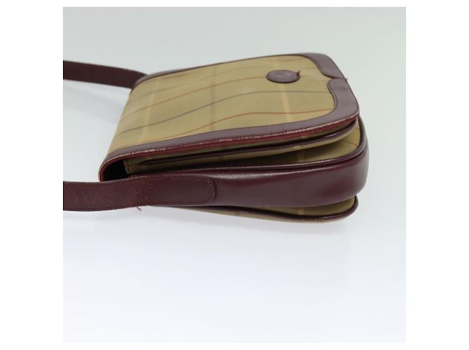 Autre Marque Borsa a Spalla Burberrys Nova Check in Tela Beige Oro Auth th5781 D'oro - vista 3