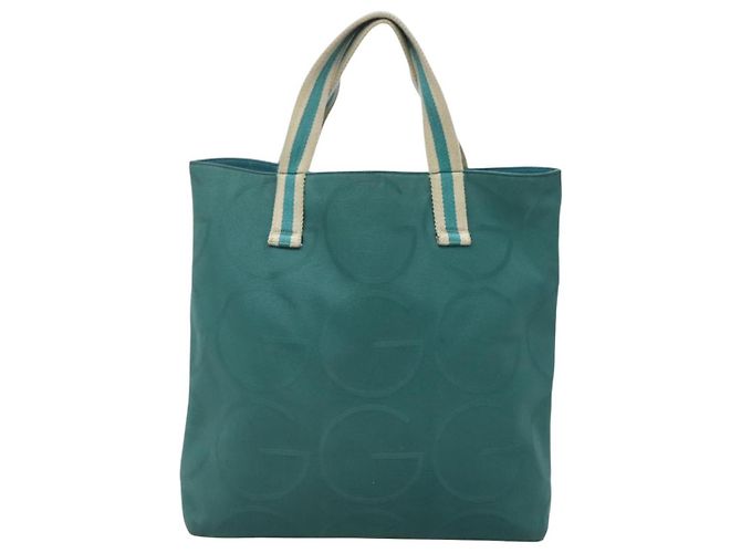 GUCCI Tragetasche aus Canvas Blau 123439 Auth th5768 - Ansicht 13