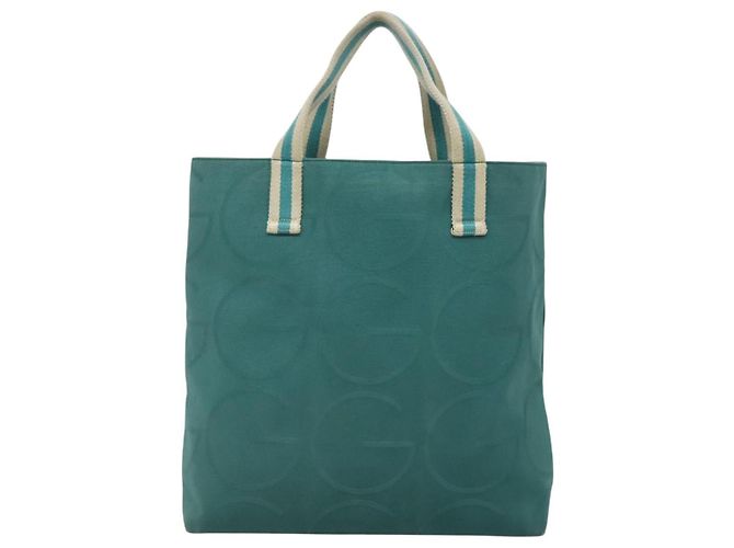 GUCCI Tragetasche aus Canvas Blau 123439 Auth th5768 - Ansicht 2