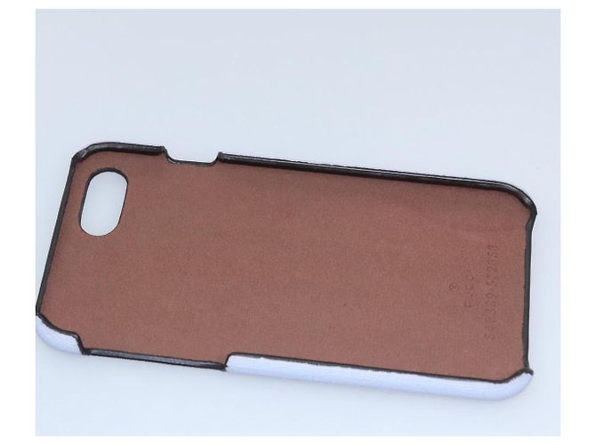 Custodia per iPhone 8 GUCCI Cat in pelle PVC viola 548889 Auth am7392 Porpora - vista 16