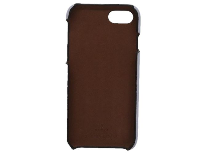 Custodia per iPhone 8 GUCCI Cat in pelle PVC viola 548889 Auth am7392 Porpora - vista 2