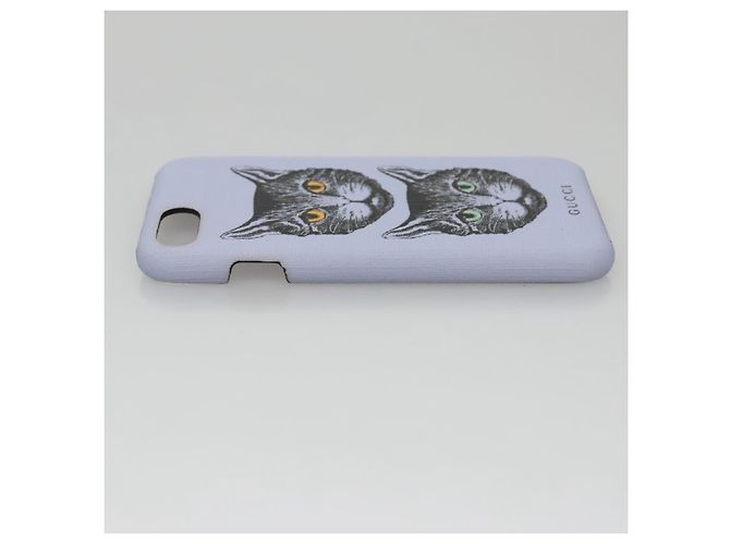 Custodia per iPhone 8 GUCCI Cat in pelle PVC viola 548889 Auth am7392 Porpora - vista 4