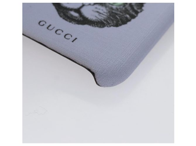 Custodia per iPhone 8 GUCCI Cat in pelle PVC viola 548889 Auth am7392 Porpora - vista 8