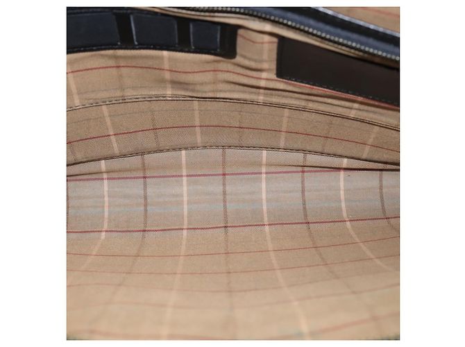 Autre Marque Borsa da lavoro Burberrys in pelle nera e oro Auth ti2582 Nero D'oro - vista 11