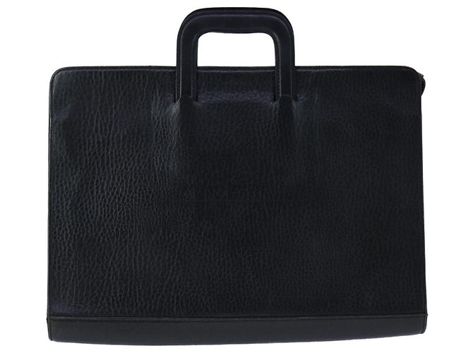 Autre Marque Borsa da lavoro Burberrys in pelle nera e oro Auth ti2582 Nero D'oro - vista 2