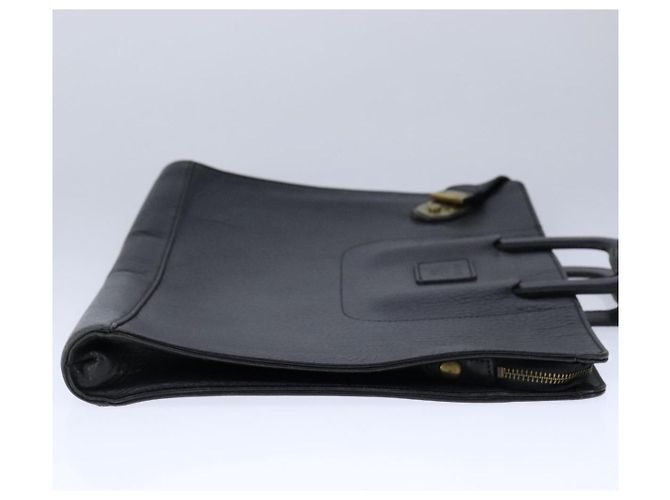 Autre Marque Borsa da lavoro Burberrys in pelle nera e oro Auth ti2582 Nero D'oro - vista 4