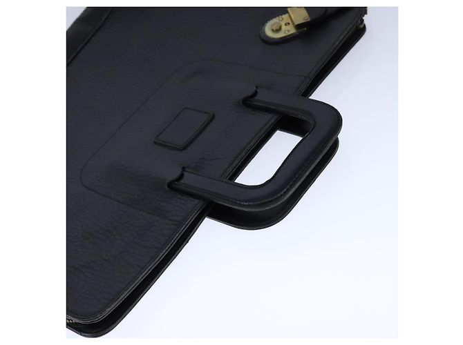 Autre Marque Borsa da lavoro Burberrys in pelle nera e oro Auth ti2582 Nero D'oro - vista 6